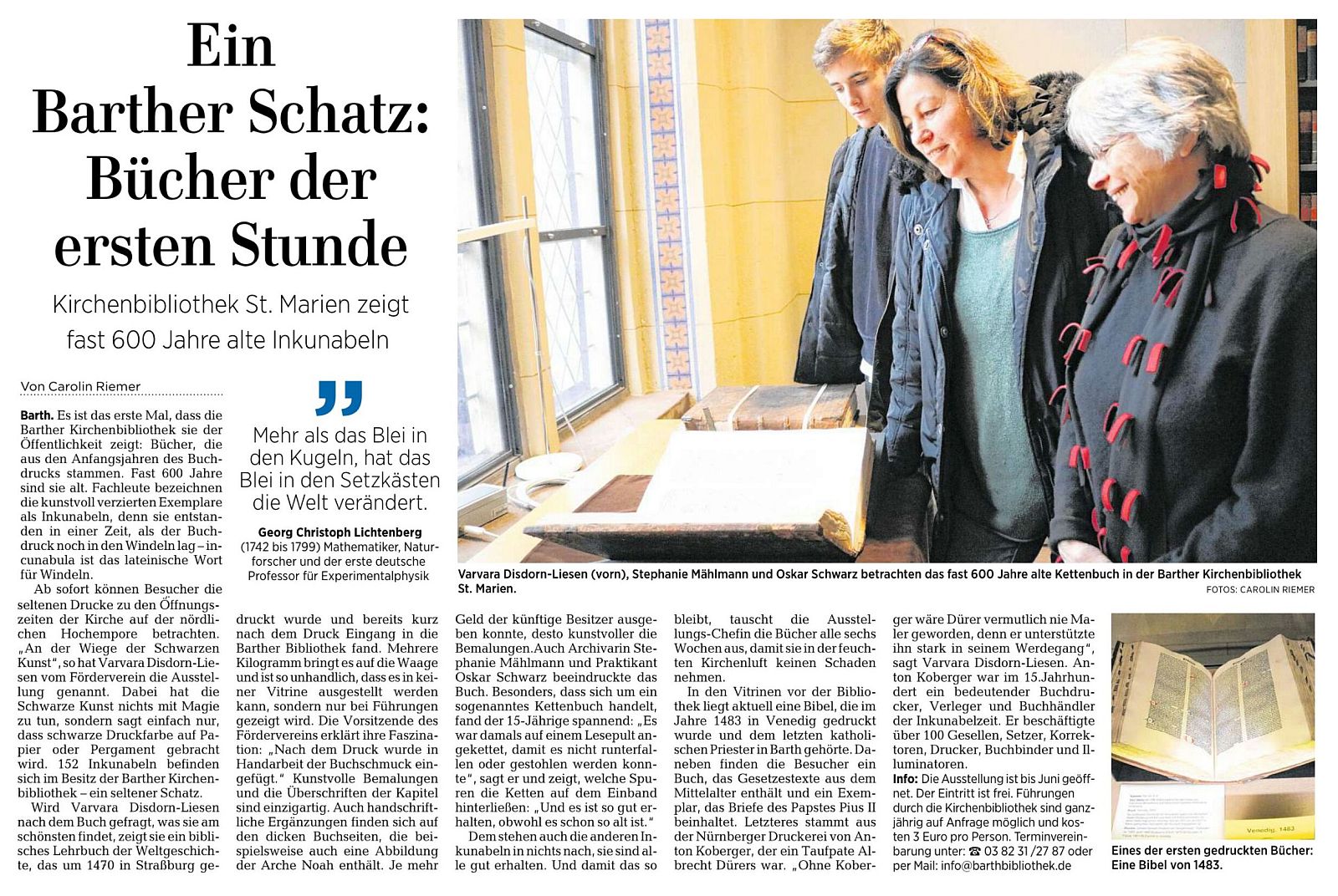 Ostsee-Zeitung vom 30.1.2018